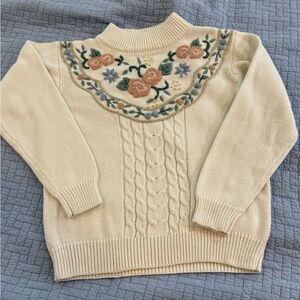 Vintage rose sweater cottagecore grandmacore
